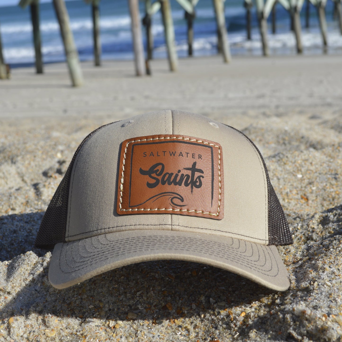 Hat - Square Logo (Tan/Coffee)