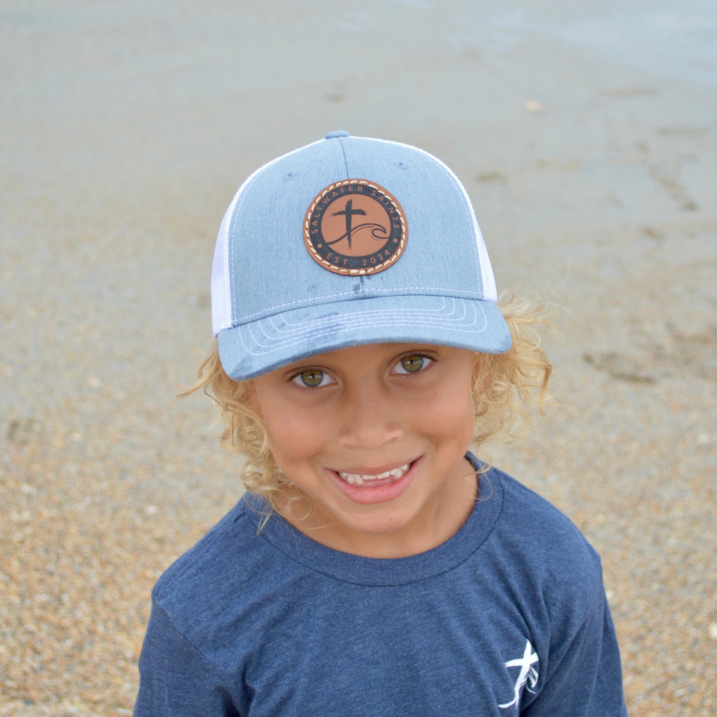Hat - Circle Logo (White and Grey)