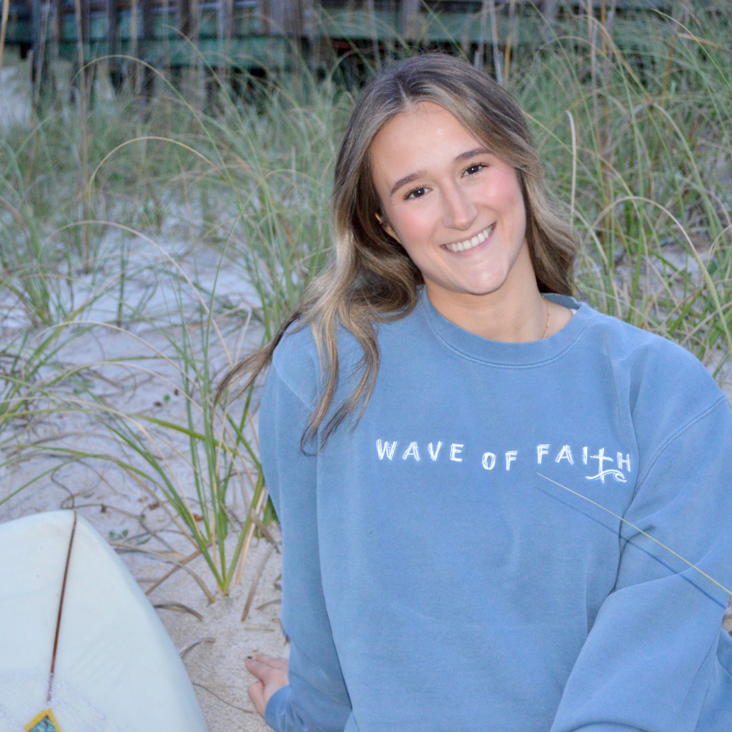 Crewneck - Blue (Wave of Faith)