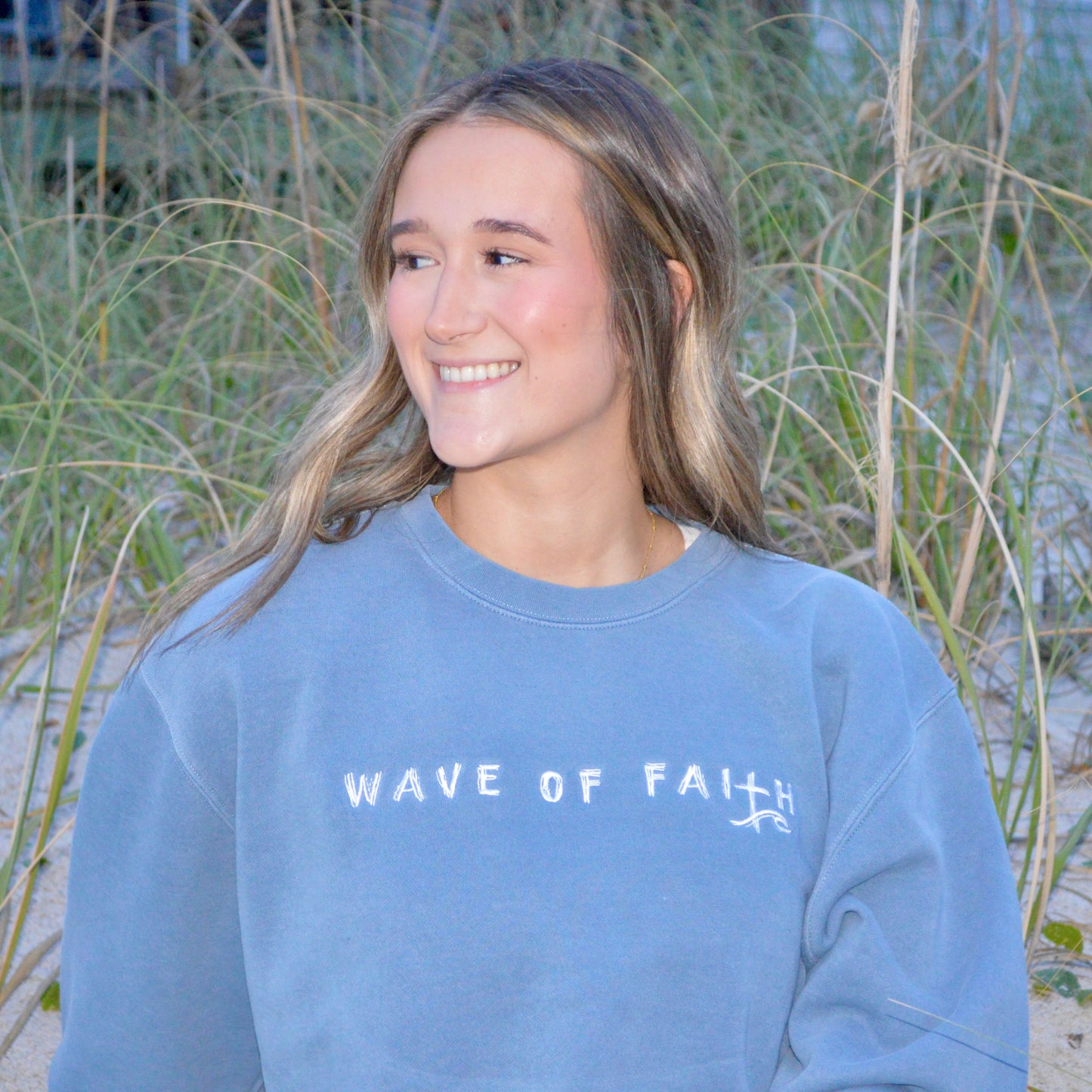 Crewneck - Blue (Wave of Faith)