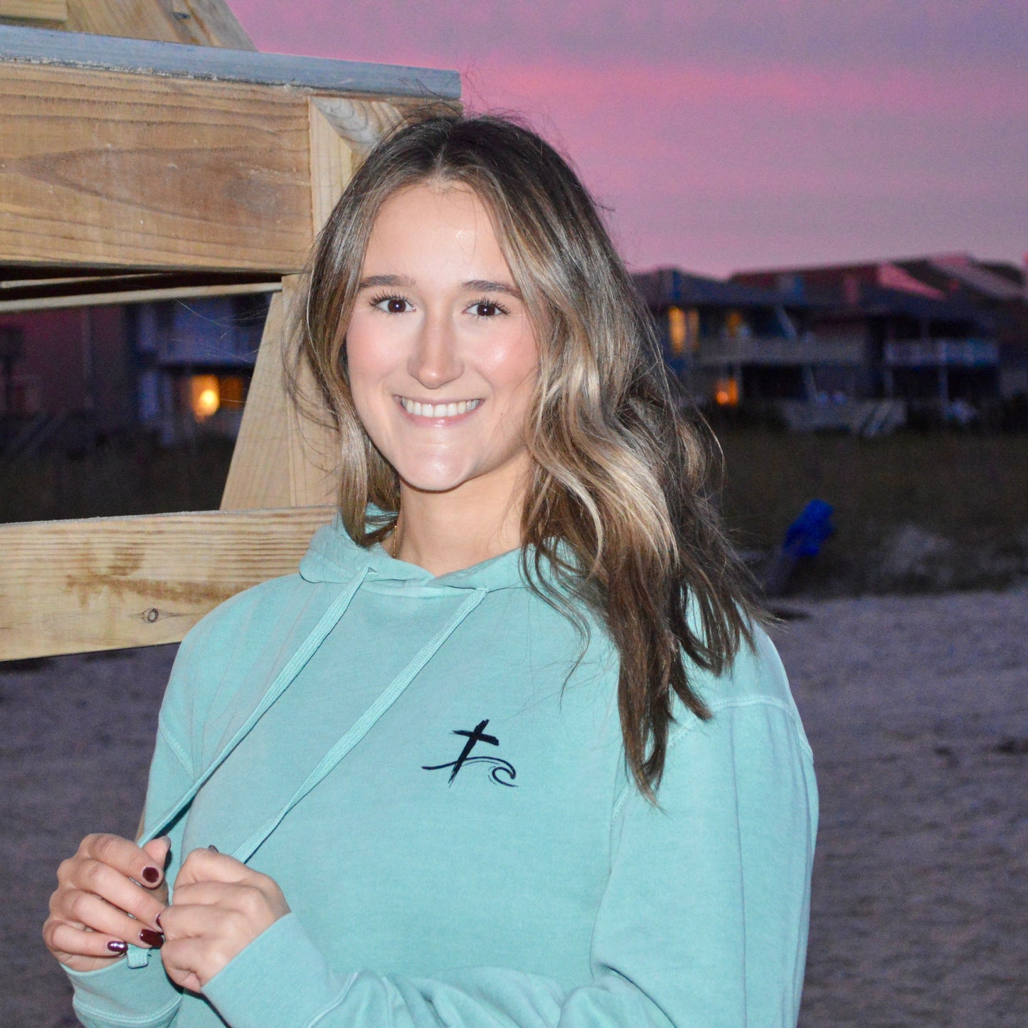Hoodie - Teal (Logo)