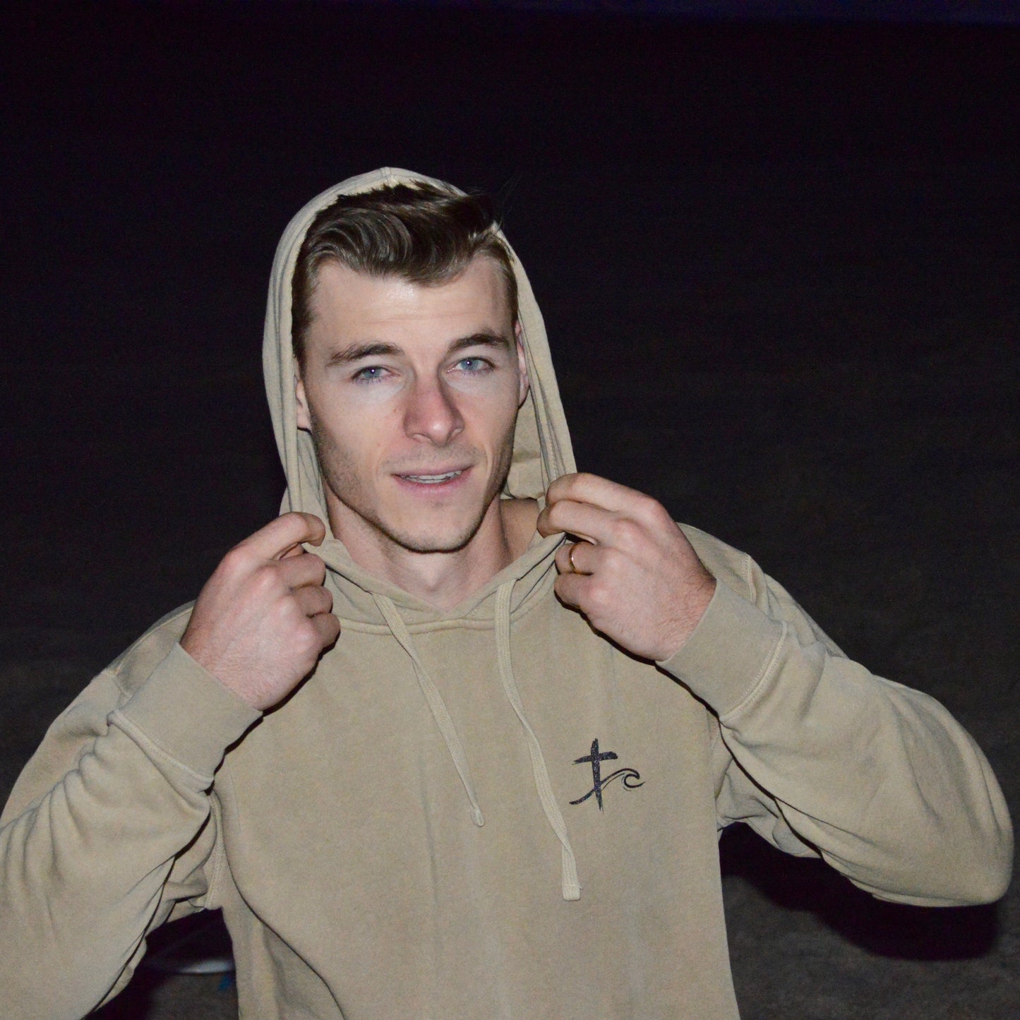 Hoodie - Sand (Logo)