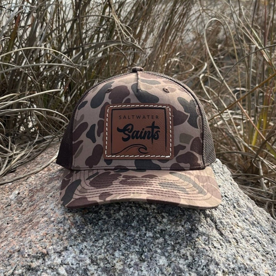 Hat - Square Logo (Tan Camo)