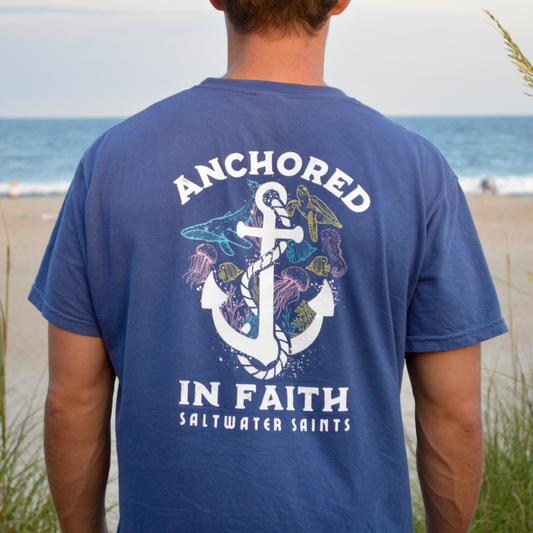 Anchored in Faith - China Blue