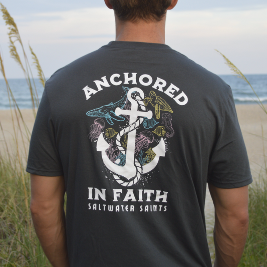 Anchored in Faith - Charcoal