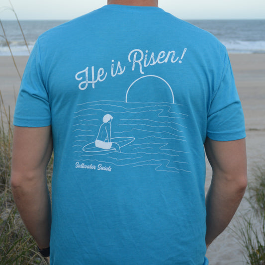 He Is Risen - Vintage Turquoise