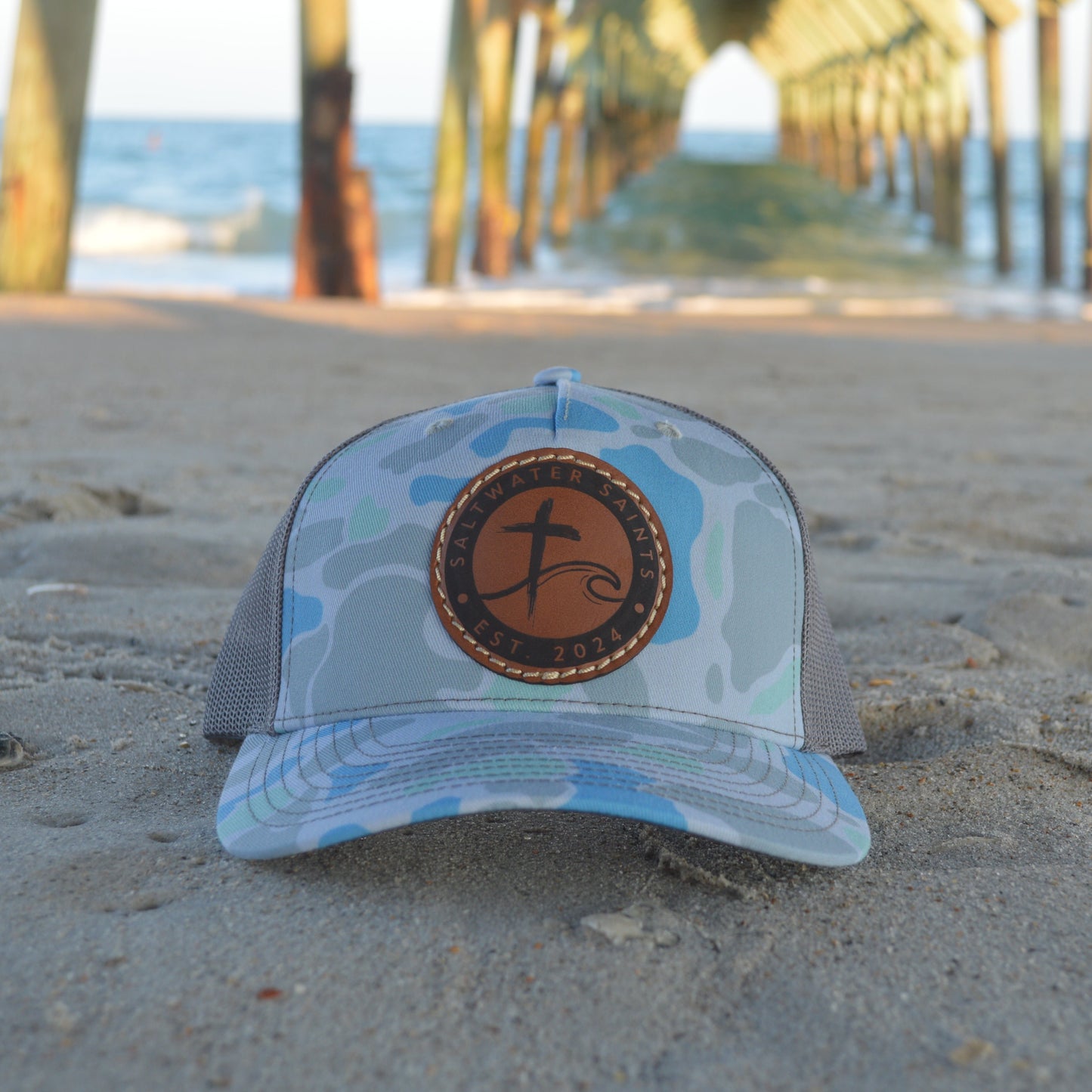 Hat - Circle Logo (Blue Camo)