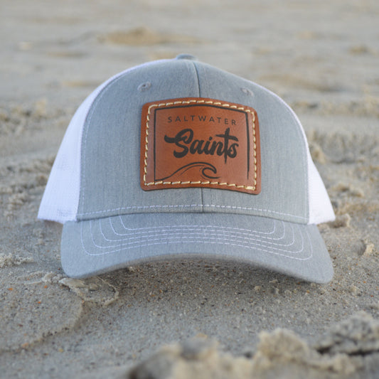 Hat - Square Logo (White and Grey)