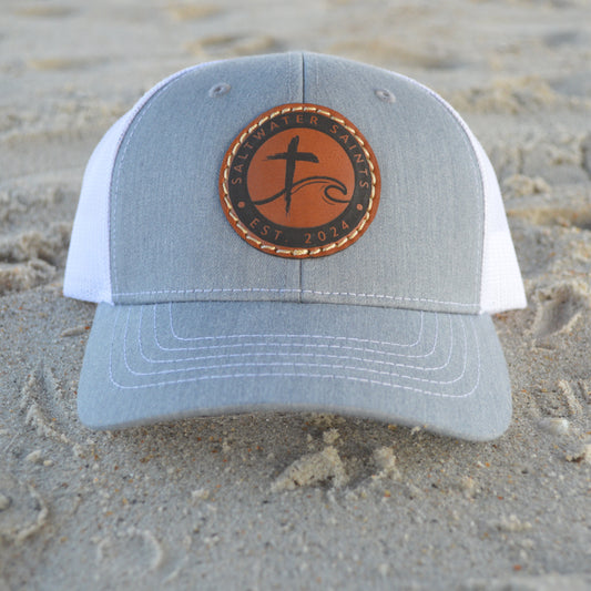 Hat - Circle Logo (White and Grey)