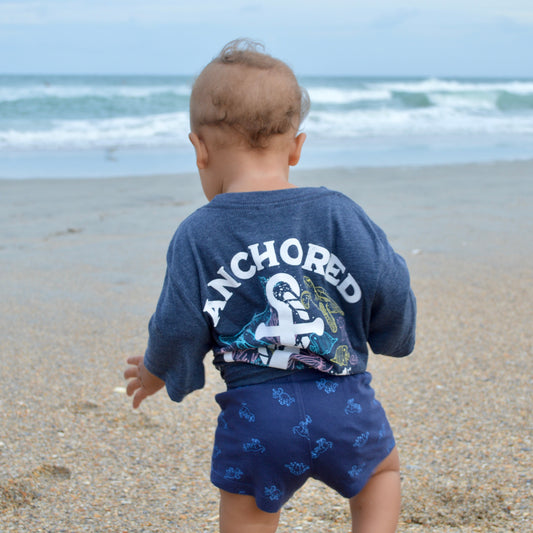 Anchored in Faith - Vintage Navy (Youth)